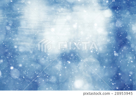 silvery blue highlights snow rain water blurred background 28953945