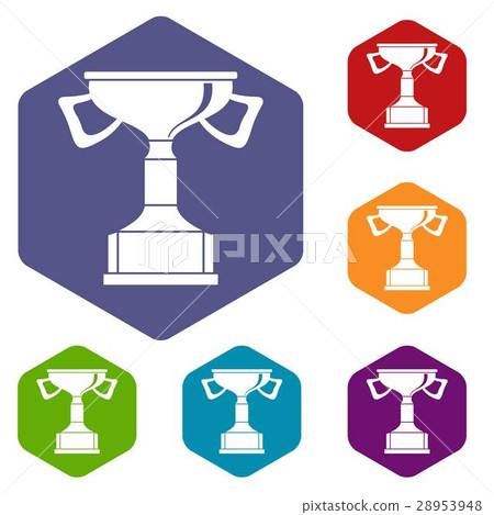 Cup for victory icons set Cup for victory icons set 28953948