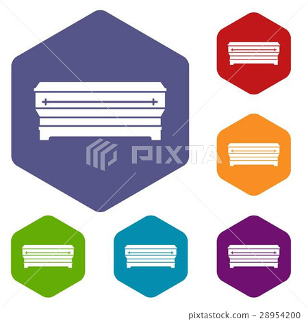 Coffin icons set Coffin icons set 28954200