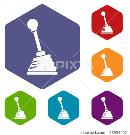 Gear stick icons set 28954492