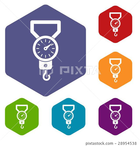 Spring scale icons set 28954538