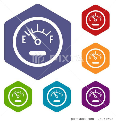 Fuel sensor icons set 28954698