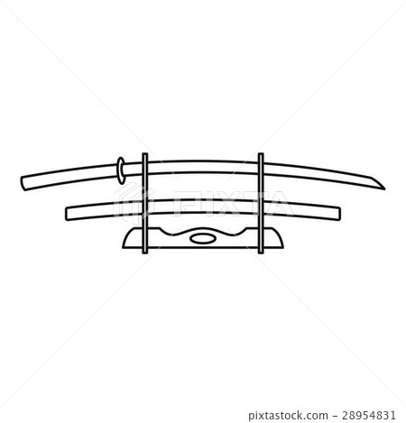 Katana weapon icon, outline style Katana weapon icon, outline style 28954831