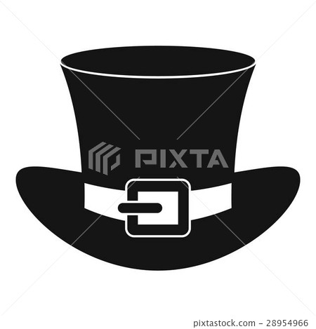 Top hat with buckle icon, simple style Top hat with buckle icon, simple style 28954966