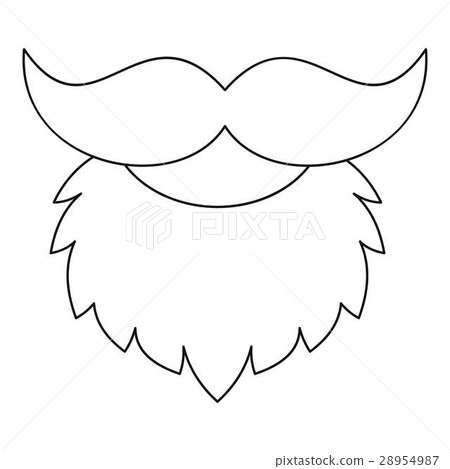 Beard icon , outline style - Stock Illustration [28954987] - PIXTA