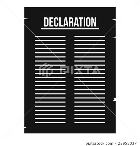 Declaration of independence icon, simple style 28955037