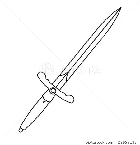 Sword icon, outline style Sword icon, outline style 28955183