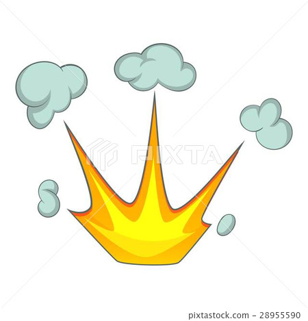 Explode effect with smoke icon, cartoon style Explode effect with smoke icon, cartoon style 28955590