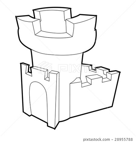 Castle tower icon, outline style Castle tower icon, outline style 28955788