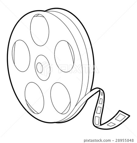 Reel icon, outline style 28955848
