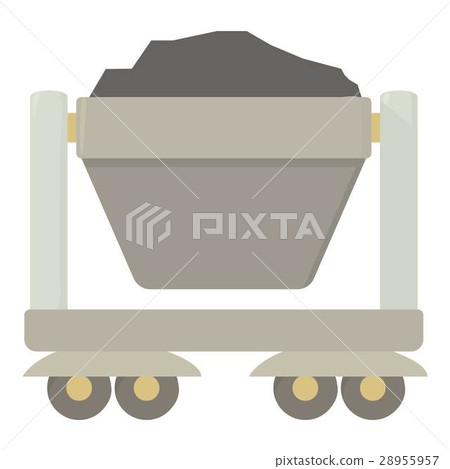 Mine cart icon, cartoon style 28955957