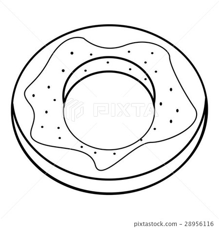 Donut icon, outline style Donut icon, outline style 28956116
