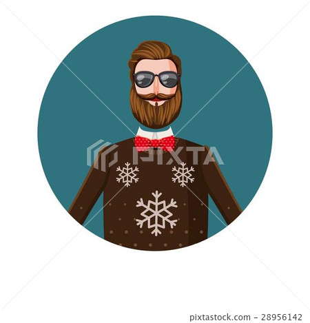 Man portrait icon, cartoon style 28956142