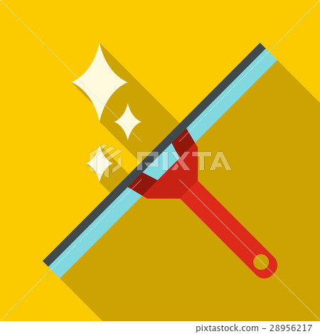 Window squeegee icon, flat style 28956217