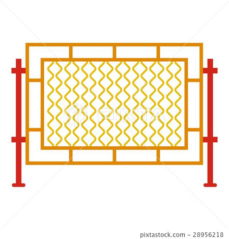 Square fence icon, cartoon style 28956218