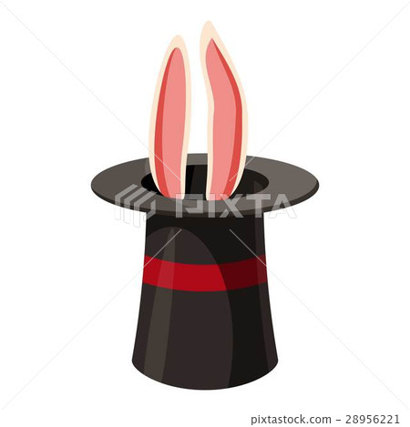 Magic hat icon, cartoon style 28956221