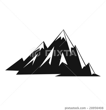 Canadian mountains icon, simple style Canadian mountains icon, simple style 28956408