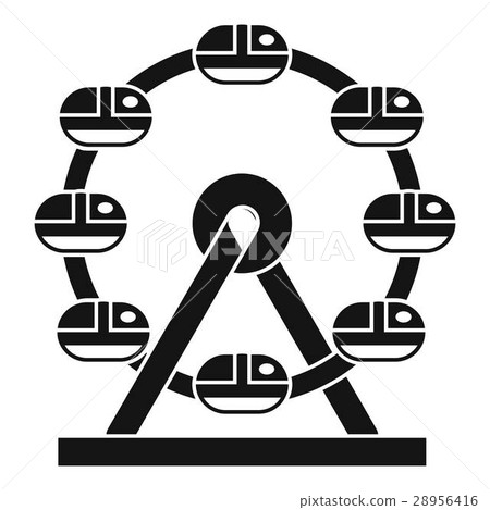 Giant ferris wheel icon, simple style 28956416