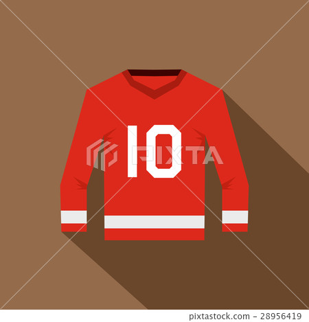 Canadian hockey jersey icon, flat style Canadian hockey jersey icon, flat style 28956419