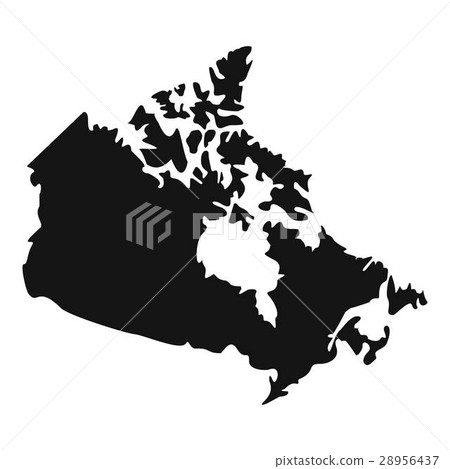 Canada map icon, simple style Canada map icon, simple style 28956437