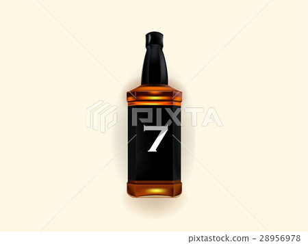 illustration vector of a bottle of whiskey 28956978