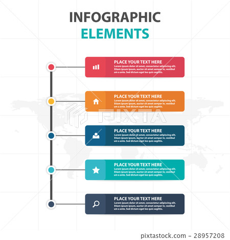 colorful label business Infographics elements 28957208