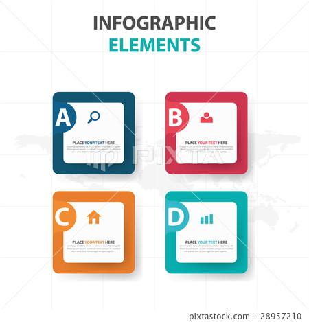 colorful text box business Infographics elements 28957210