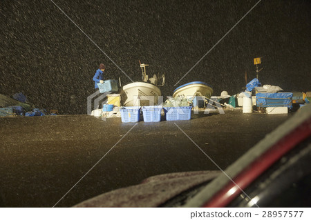 Night fishing port Night fishing port 28957577