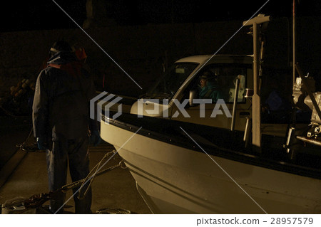 Night fishing port Night fishing port 28957579