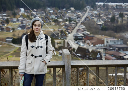 Foreign lady who travels in Gasshigomeki settlement Foreign lady who travels in Gasshigomeki settlement 28958760