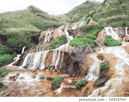 Golden waterfall 28959704