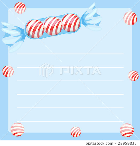 Border template with candy 28959833