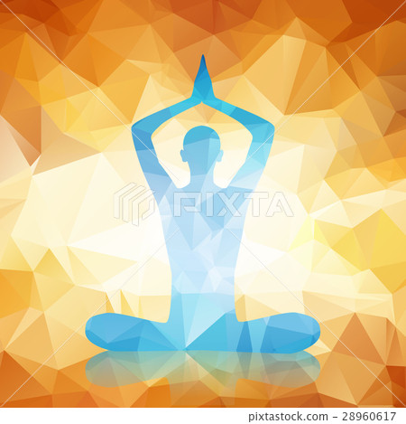 abstract yoga polygonal 28960617