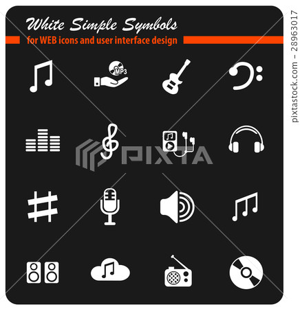 music icon set 28963017