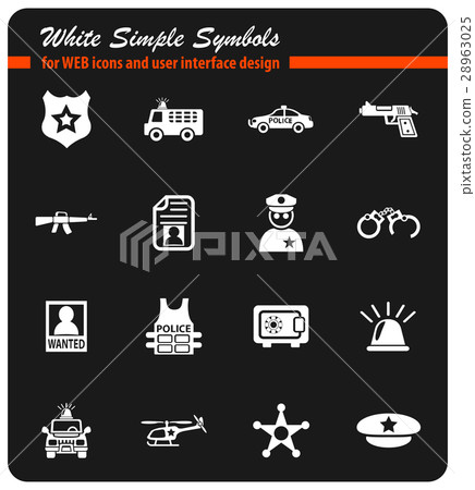 police icon set 28963025