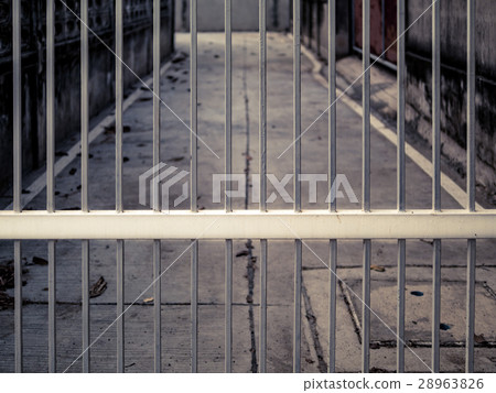 white wrought fence to property  28963826