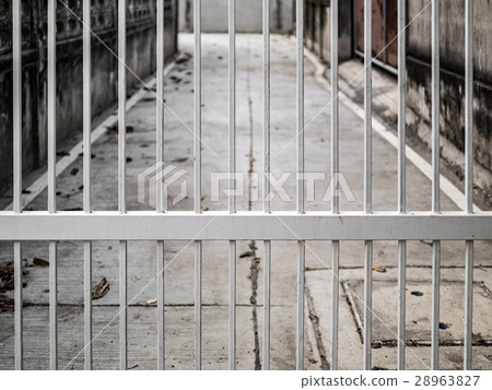 white wrought fence to property 28963827