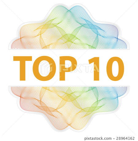 TOP 10 - Guilloche rosette with text 28964162