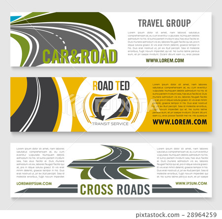 Travel road group company vector banners 28964259