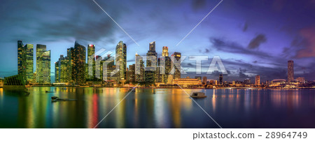 Singapore Skyline and view of Marina Bay Singapore Skyline and view of Marina Bay 28964749