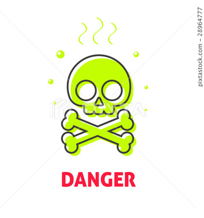 Chemical hazard caution sign, waste danger safety 28964777