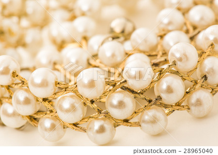 Necklace with white beads Necklace with white beads 28965040