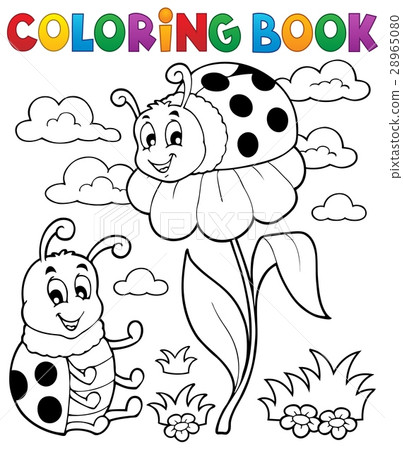 Download Coloring Book Ladybug Theme 3 Stock Illustration 28965080 Pixta