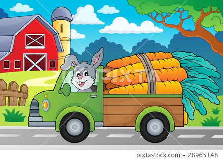Truck with carrots theme image 2 Truck with carrots theme image 2 28965148