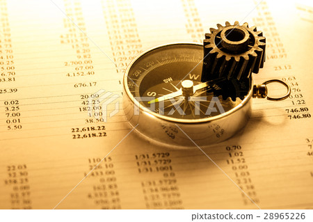 Operating budget, cogwheel and compass Operating budget, cogwheel and compass 28965226