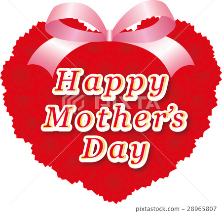 Mother's Day Red Carnation Heart 28965807