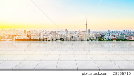 Empty marble floor for display, montage product Empty marble floor for display, montage product 28966710