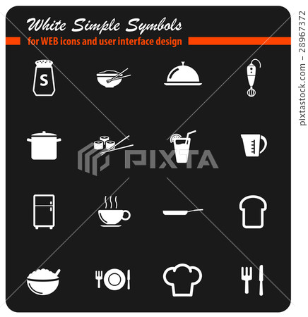 Food and kitchen simply icons Food and kitchen simply icons 28967372