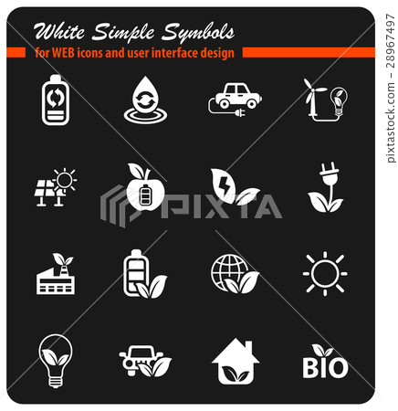 alternative energy icon set 28967497