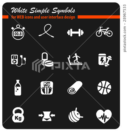 fitness icon set 28967533